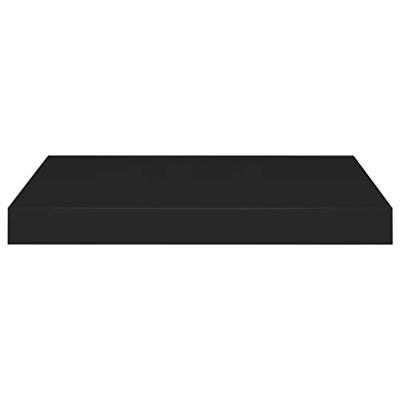 Wandschappen zwevend 4 st 40x23x3,8 cm MDF zwart