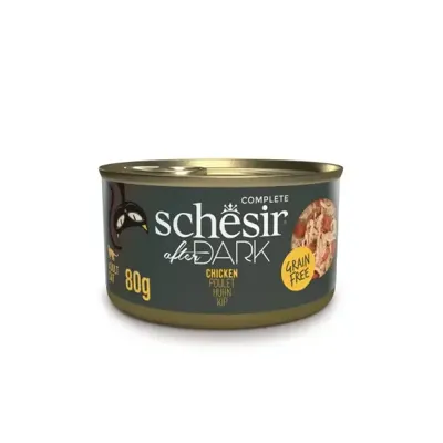 SCHESIR After dark Chicken in broth - nat kattenvoer - 80g