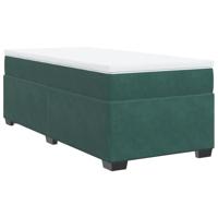 Boxspring met matras fluweel donkergroen 80x200 cm - thumbnail