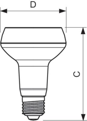 Philips E27 LED Reflectorlamp - 7W vervangt 100W - Warm wit licht