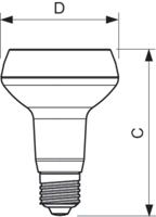 Philips E27 LED Reflectorlamp - 7W vervangt 100W - Warm wit licht - thumbnail