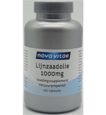 Nova Vitae Lijnzaadolie 1000mg puur (flaxseed oil) 120 Capsules