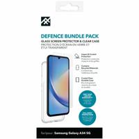 ZAGG iFrogz Defensie beschermhoes compatibel Samsung Galaxy A34 5G, bonusschermbeschermer, duurzaam, klikbestendig, antislip, slank, gerecycled, helder - thumbnail