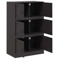 Dressoir 67x39x107 cm staal zwart - thumbnail