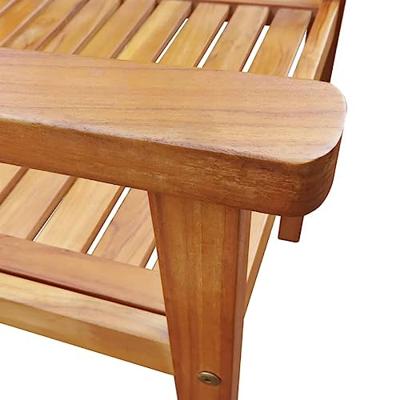 Tuinstoelen 2 st massief acaciahout bruin - thumbnail