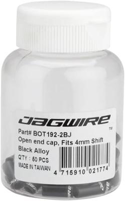 JAGWIRE End caps open - 4mm shift - alloy (50pcs) - black