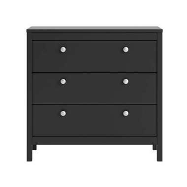 Ladekast Madeira - zwart - 80x82x38 cm