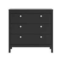 Ladekast Madeira - zwart - 80x82x38 cm - thumbnail