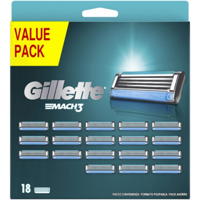 Gillette Gillette Mach3 Scheermesjes Voordeelpakket - 18 Stuks