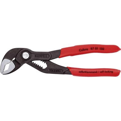 Knipex Cobra® Hightech-Waterpomptang | 150 mm Lengte | Anti-Slip | Kunststof Bekleed | Grijs Geatramenteerd - 87 01 150 SB Knipex Cobra® Hightech-Waterpomptang | 150 mm Lengte | Anti-Slip | Kunststof Bekleed | Grijs Geatramenteerd - 87 01 150 SB