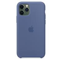 Achterzijde behuizing voor mobiele telefoon - silicone - linnenblauw - voor iPhone 11 Pro - thumbnail