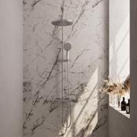 Regendoucheset Opbouw Brauer Chrome Carving 30 cm Thermostatisch met Handdouche 3-Standen Geborsteld Chroom Brauer - thumbnail