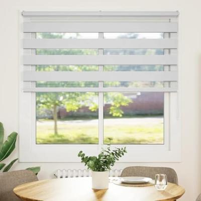 VidaXL Zebra blind 140x100 cm stofbreedte 135,9 cm polyester wit VidaXL Zebra blind 140x100 cm stofbreedte 135,9 cm polyester wit