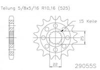 ESJOT Sprocket 525 15z superlight - thumbnail