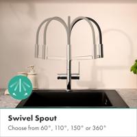 Hansgrohe Talis Select M54 PowderSpray ééngreeps keukenkraan Semi-Pro 3jet, chroom - thumbnail