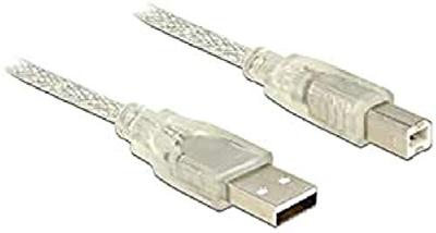 Delock USB-kabel USB 2.0 USB-A stekker, USB-B stekker 5.00 m Transparant 83896