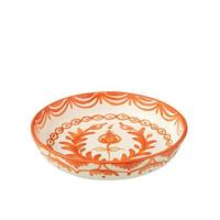 J-Line Bowl Granada Low Ceramic White|Orange Large - thumbnail