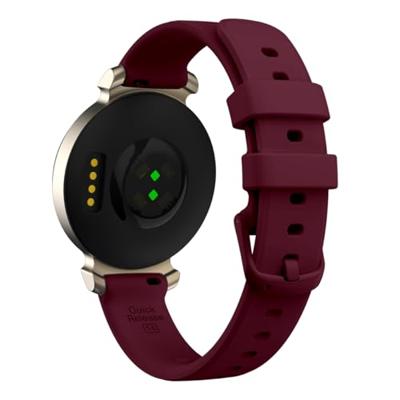 By Qubix - Siliconen bandje - Bordeaux - Compatible met Garmin Lily 2 - Compatible Garmin bandje