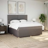 Boxspring met matras stof taupe 180x200 cm - thumbnail