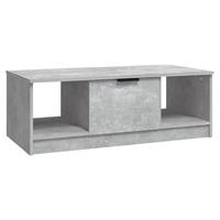Salontafel 102x50x36 cm bewerkt hout betongrijs - thumbnail