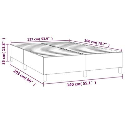 Boxspringframe stof crmekleurig 140x200 cm
