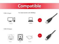 Equip 128864 USB 2.0 type A naar type B kabel, 2,0 m, zwart - thumbnail
