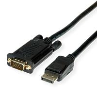 ROLINE Kabel DisplayPort-VGA, DP ST - VGA ST, zwart, 5 m - thumbnail