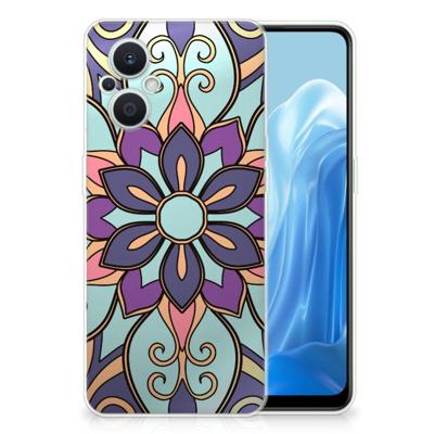 OPPO Reno8 Lite TPU Case Purple Flower OPPO Reno8 Lite TPU Case Purple Flower
