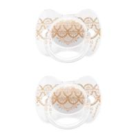 Suavinex Couture fopspeen silicone 4-18 mnd Grey - set van 2 - thumbnail