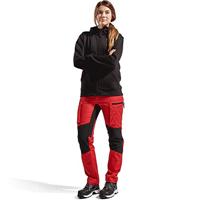 Blåkläder Dames hoodie met rits 33951048 | Zwart | Maat XXL - 7330509542965 - thumbnail