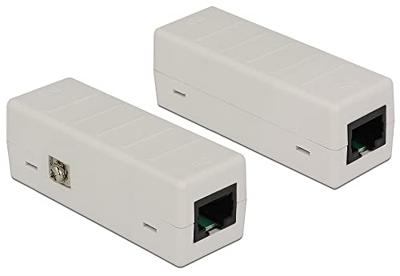 Delock RJ45 Netwerk Adapter [1x RJ45-bus - 1x RJ45-bus] 0 mm Grijs