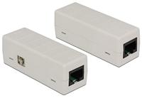 Delock RJ45 Netwerk Adapter [1x RJ45-bus - 1x RJ45-bus] 0 mm Grijs - thumbnail
