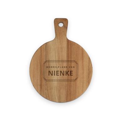 Borrelplank graveren - Teak - S Borrelplank graveren - Teak - S