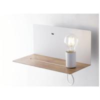 ECO-Light FLASH I-FLASH-AP BCO Wandlamp E27 40 W Wit, Hout - thumbnail