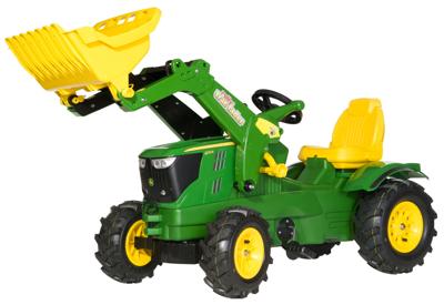 Rolly Toys rollyFarmtrac John Deere 6210R traptrekker met voorlader en luchtbanden