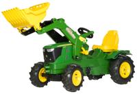 Rolly Toys rollyFarmtrac John Deere 6210R traptrekker met voorlader en luchtbanden - thumbnail