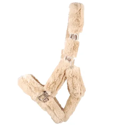 Harrys Horse Furry halster cover taupe maat:pony Harrys Horse Furry halster cover taupe maat:pony