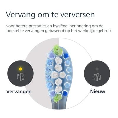 Verpakking van 4 opzetborstels - PHILIPS - HX9044/88 - C3 zwart