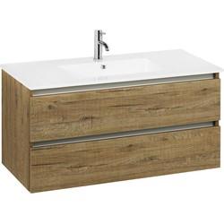 Ben Limara badmeubel incl. keramische wastafel 100x47x52cm sherwood - aluminium greeplijst