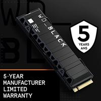 WD Black™ SN850 Heatsink 500 GB NVMe/PCIe M.2 SSD 2280 harde schijf M.2 NVMe PCIe 4.0 x4 Retail WDS500G1XHE - thumbnail
