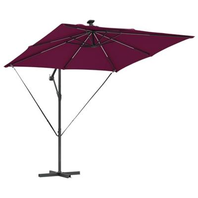 Cantilever Banana Parasol Bordeauxrood 249 x 249 x 250 cm