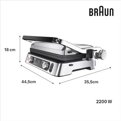 Braun CG9160 MultiGrill 9 Contact grill Zwart