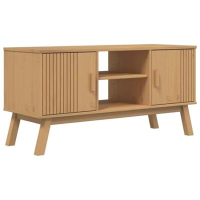 Tv-meubel OLDEN 114x43x57 cm massief grenenhout bruin Tv-meubel OLDEN 114x43x57 cm massief grenenhout bruin