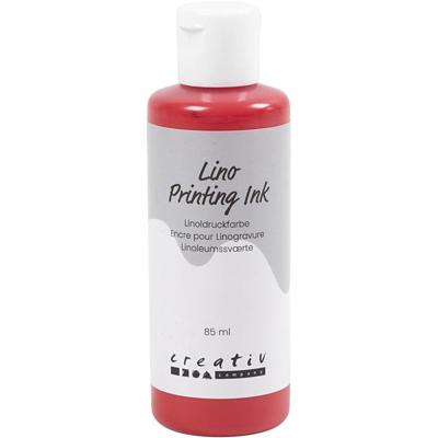 Creativ Company Linoleum verf, rood, 85 ml/ 1 fles