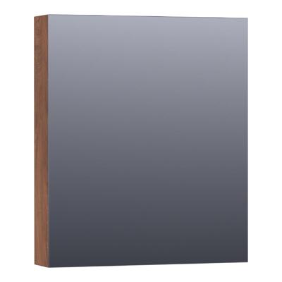 Brauer Impress Spiegelkast 60 cm - zonder Verlichting - Met 1 Linksdraaiende Dubbelzijdige Spiegeldeur - Forest Cacao