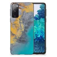 Samsung Galaxy S20 Gripcase Marble Blue Gold - thumbnail