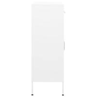 Opbergkast 80x35x101,5 cm staal wit - thumbnail