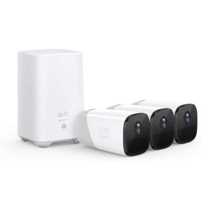 Anker eufyCam 2 kit 3*1 T88423D2 WiFi IP-Bewakingscameraset Met 3 cameras 1920 x 1080 pix Anker eufyCam 2 kit 3*1 T88423D2 WiFi IP-Bewakingscameraset Met 3 cameras 1920 x 1080 pix