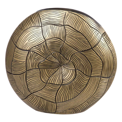 Vaas polystone - vaas Turtle, groot - vaas goud