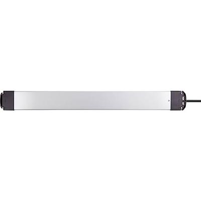 Sygonix SY-4755608 Overspanningsveilige stekkerdoos 10-voudig Zilver, Zwart 1 stuk(s)